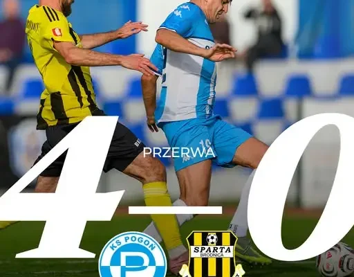 Pogoń Mogilno prowadzi 4:0 ze Spartą Brodnica po pierwszej połowie