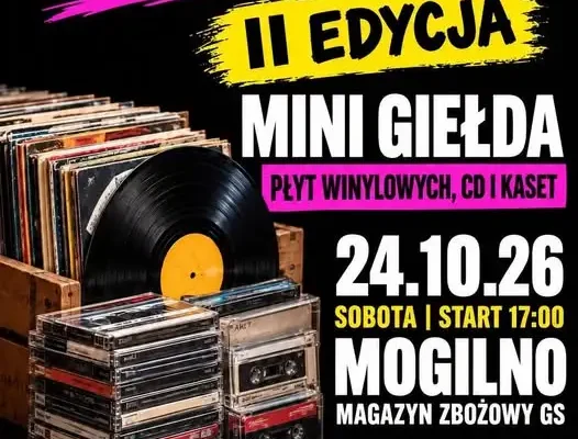 Mini giełda płyt winylowych i koncert w Mogilnie – sprawdź szczegóły