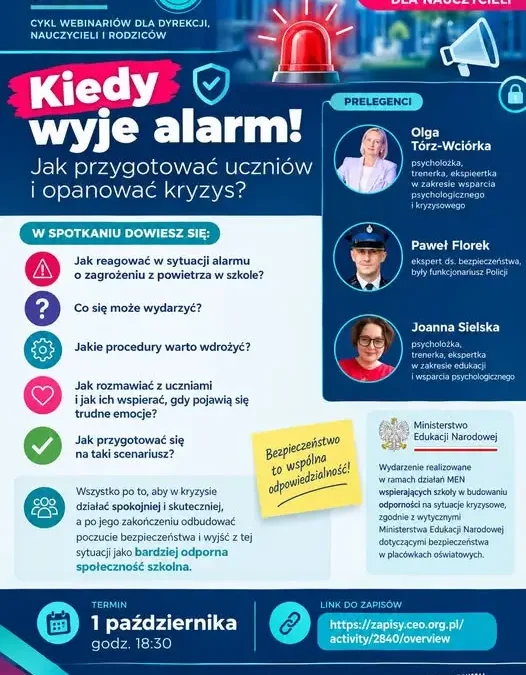 Odporna Szkoła: jak przygotować uczniów na sytuację kryzysową?