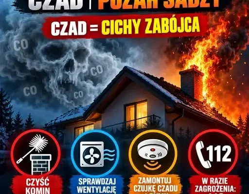 Sezon grzewczy 2026/2027: Strażacy ostrzegają przed czadem i pożarami sadzy
