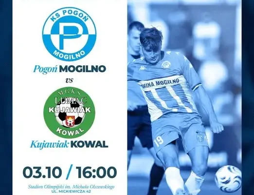 Pogoń Mogilno zagra w sobotę z Kujawiakiem Lumac Kowal