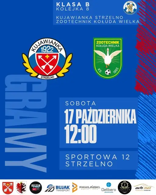 Kujawianka Strzelno zagra z Zootechnikiem Kołuda Wielka w ostatnim domowym meczu rundy jesiennej