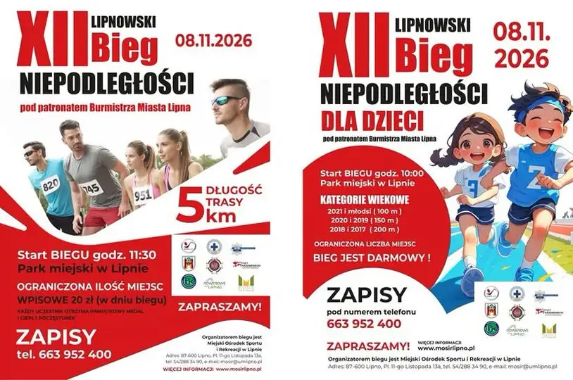XII Lipnowski Bieg Niepodległości – 5 km ulicami Lipna