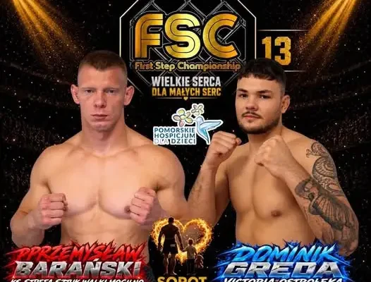 Przemysław Barański z Zawiszy walczy na gali FSC 13 w Sopocie