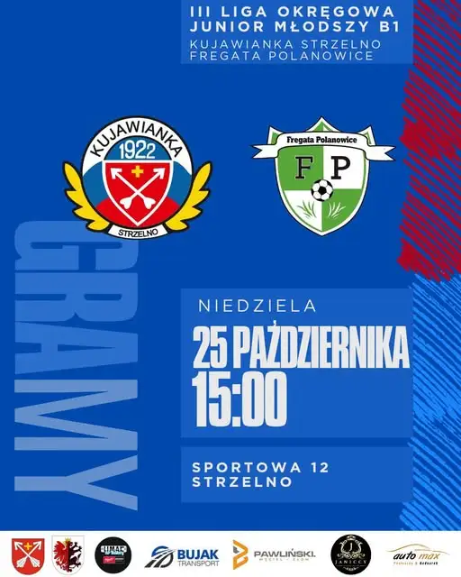 Juniorzy młodsi Strzelna zagrają ostatni domowy mecz w tym roku