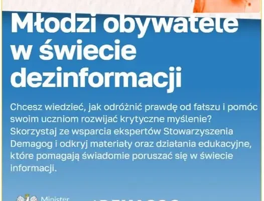 Strzelno: uczniowie i nauczyciele mogą wziąć udział w projekcie o dezinformacji